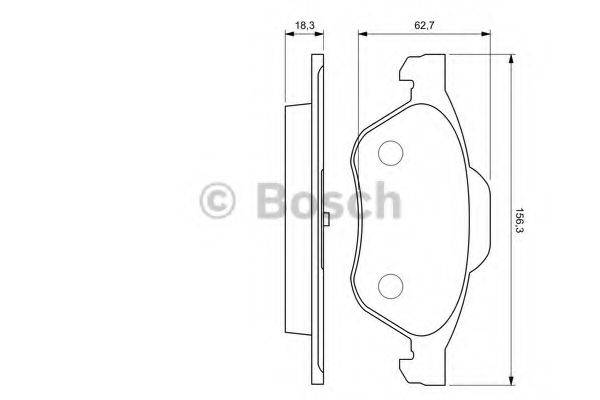 Комплект гальмівних колодок, дискове гальмо BOSCH 0 986 494 034