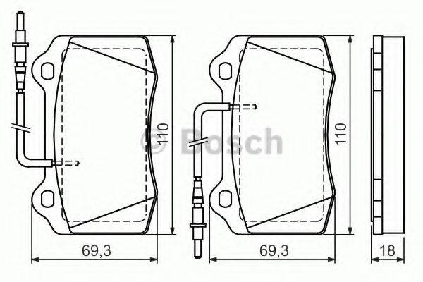 Комплект гальмівних колодок, дискове гальмо BOSCH 0 986 424 658