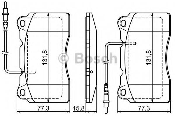 Комплект гальмівних колодок, дискове гальмо BOSCH 0 986 424 738