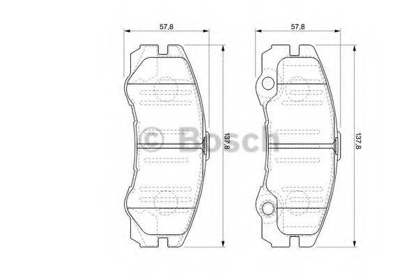 Комплект гальмівних колодок, дискове гальмо BOSCH 0 986 424 760