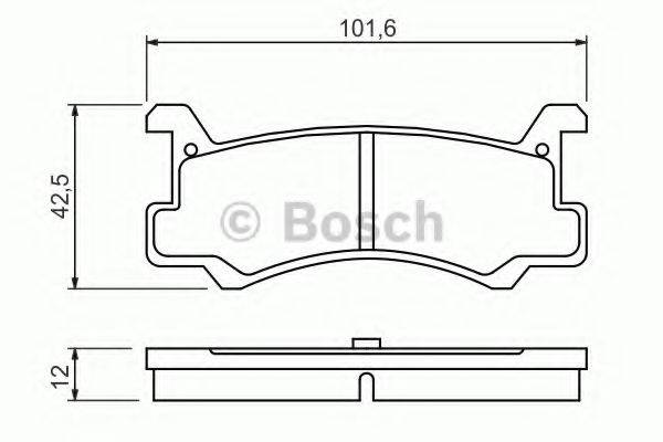 Комплект гальмівних колодок, дискове гальмо BOSCH 0 986 460 080