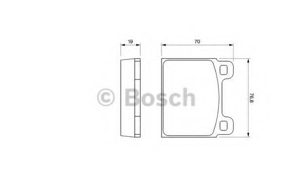 Комплект гальмівних колодок, дискове гальмо BOSCH 0 986 460 111