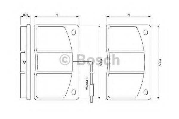 Комплект гальмівних колодок, дискове гальмо BOSCH 0 986 460 932