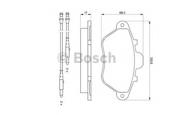 Комплект гальмівних колодок, дискове гальмо BOSCH 0 986 460 950