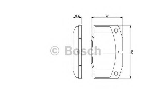 Комплект гальмівних колодок, дискове гальмо BOSCH 0 986 465 141