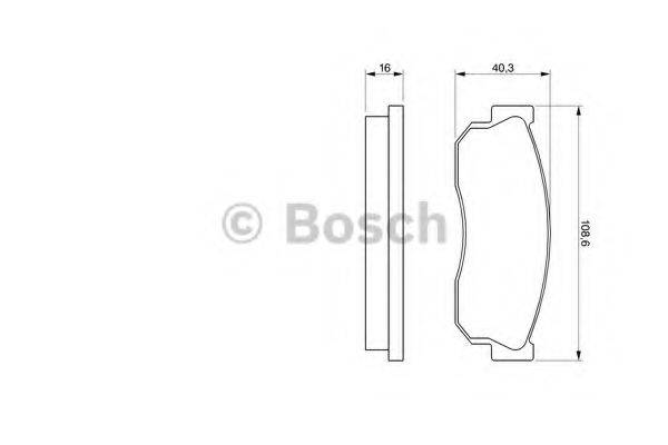 Комплект гальмівних колодок, дискове гальмо BOSCH 0 986 469 580