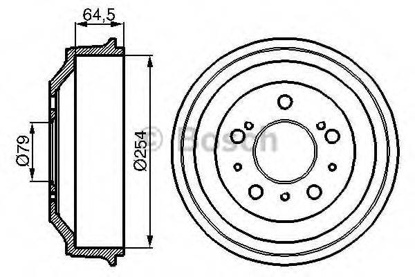 Гальмівний барабан BOSCH 0 986 477 098