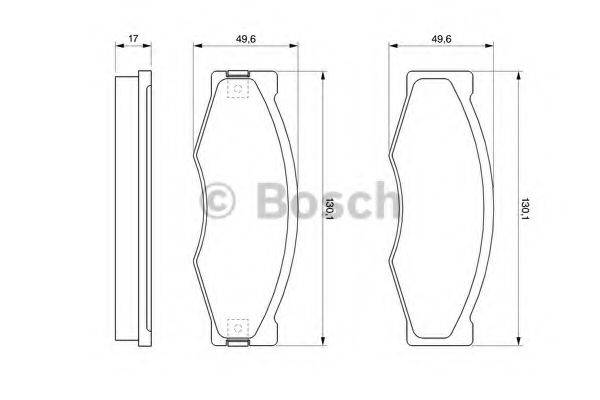 Комплект гальмівних колодок, дискове гальмо BOSCH 0 986 490 990