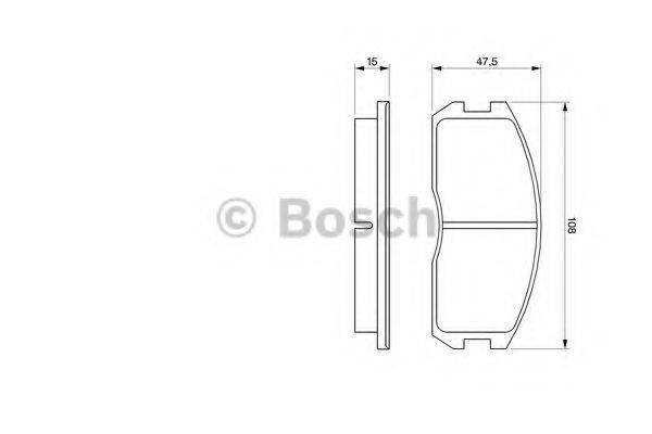 Комплект гальмівних колодок, дискове гальмо BOSCH 0 986 491 260