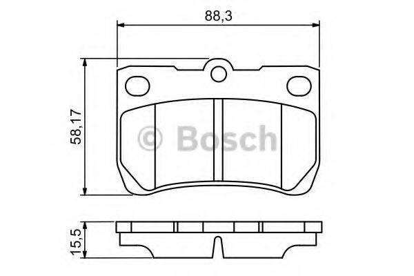 Комплект гальмівних колодок, дискове гальмо BOSCH 0 986 494 253