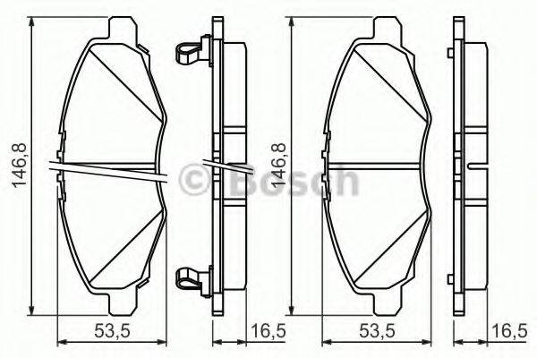 Комплект гальмівних колодок, дискове гальмо BOSCH 0 986 494 326