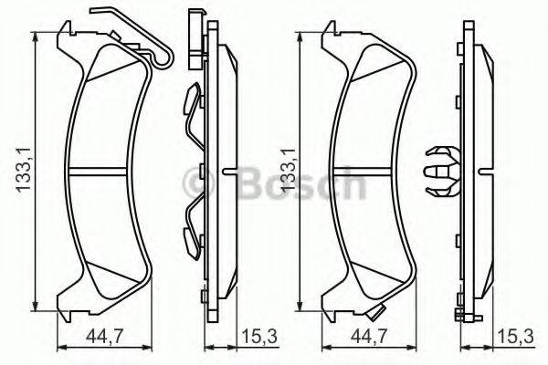 Комплект гальмівних колодок, дискове гальмо BOSCH 0 986 494 348