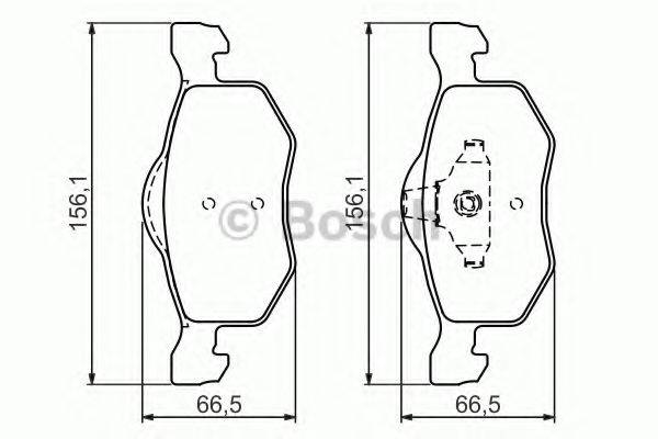 Комплект гальмівних колодок, дискове гальмо BOSCH 0 986 494 361