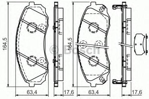 Комплект гальмівних колодок, дискове гальмо BOSCH 0 986 494 377