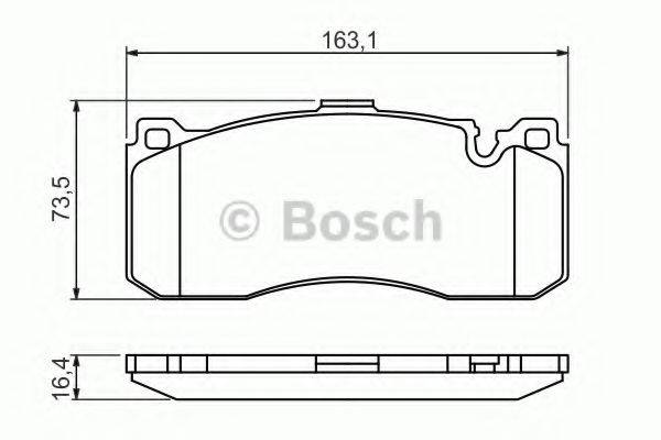 Комплект гальмівних колодок, дискове гальмо BOSCH 0 986 494 428