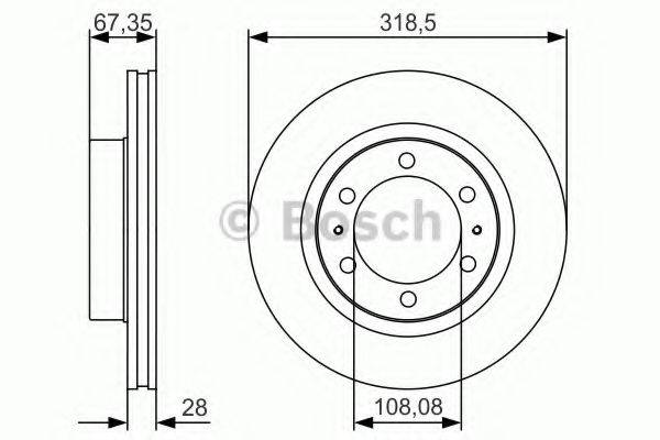 гальмівний диск BOSCH 0 986 479 R46