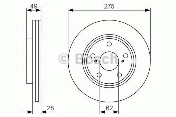 гальмівний диск BOSCH 0 986 479 R58