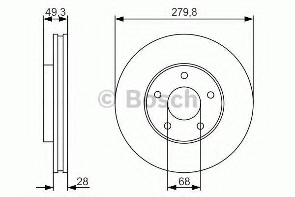 гальмівний диск BOSCH 0 986 479 R90