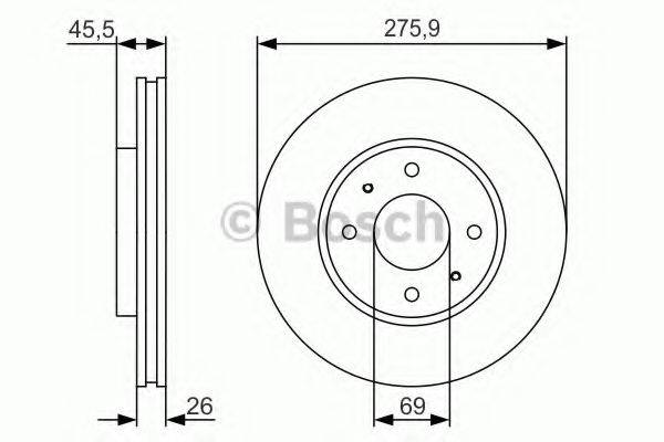 гальмівний диск BOSCH 0 986 479 R94