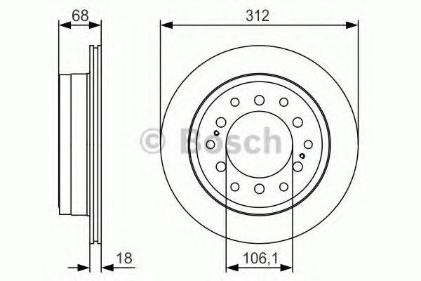 гальмівний диск BOSCH 0 986 479 S36