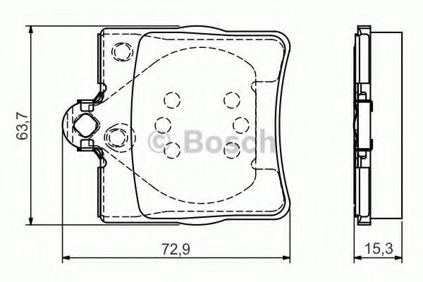 Комплект гальмівних колодок, дискове гальмо BOSCH 0 986 495 080