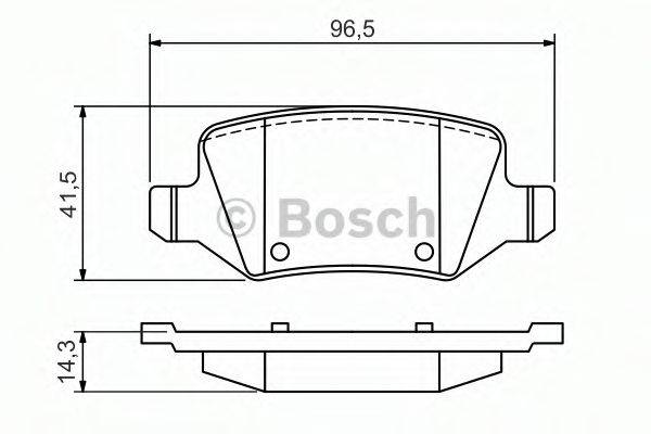 Комплект гальмівних колодок, дискове гальмо BOSCH 0 986 494 569