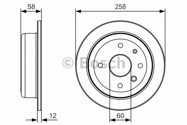 гальмівний диск BOSCH 0 986 479 T52