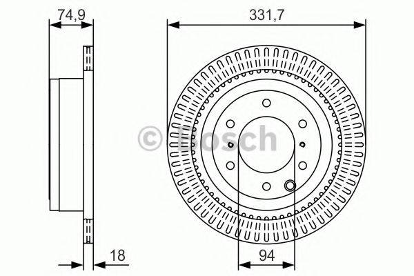 гальмівний диск BOSCH 0 986 479 T90