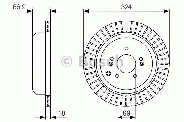 гальмівний диск BOSCH 0 986 479 V10