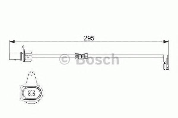 Сигналізатор, знос гальмівних колодок BOSCH 1 987 474 508