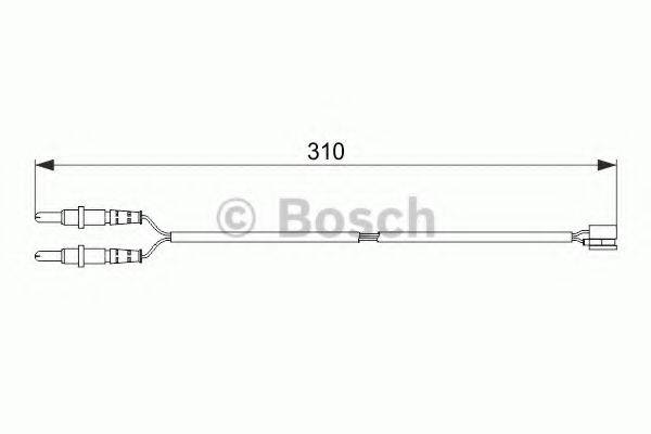 Сигналізатор, знос гальмівних колодок BOSCH 1 987 474 519