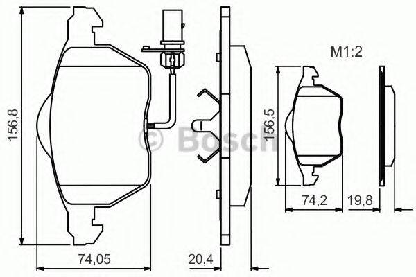 Комплект гальмівних колодок, дискове гальмо BOSCH 0 986 495 241