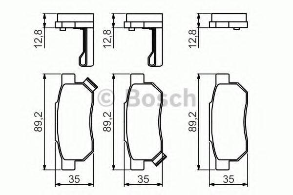 Комплект гальмівних колодок, дискове гальмо BOSCH 0 986 495 256