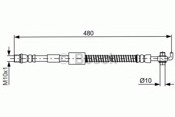 Гальмівний шланг BOSCH 1 987 481 686