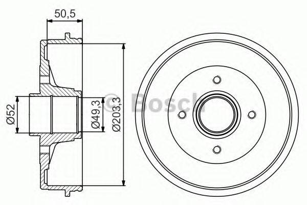 Гальмівний барабан BOSCH 0 986 477 196