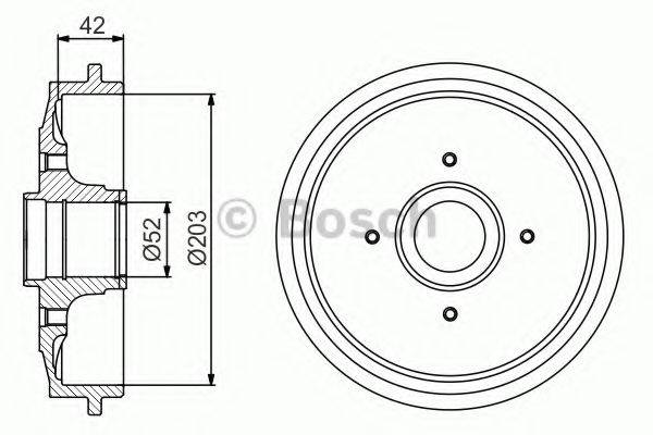 Гальмівний барабан BOSCH 0 986 477 201