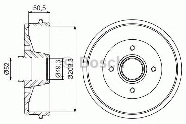 Гальмівний барабан BOSCH 0 986 477 211