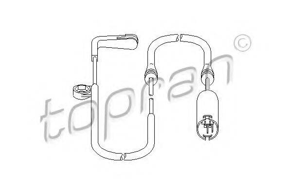 Датчик, знос гальмівних колодок TOPRAN 500 667