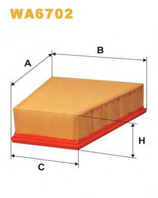 Повітряний фільтр WIX FILTERS WA6702