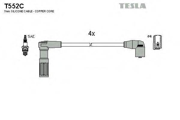 Комплект дротів запалення TESLA T552C