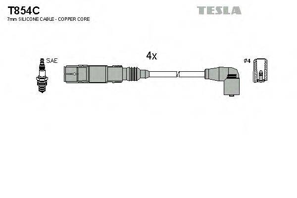 Комплект дротів запалення TESLA T854C