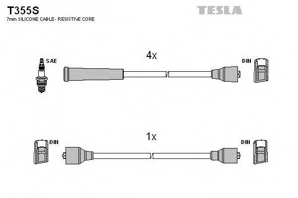 Комплект дротів запалення TESLA T355S