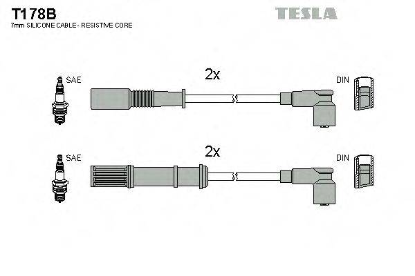 Комплект дротів запалення TESLA T178B