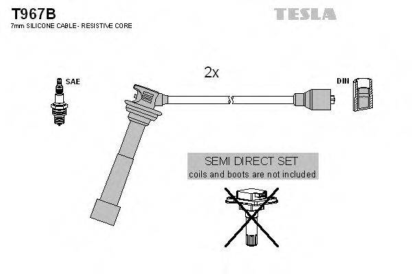 Комплект дротів запалення TESLA T967B