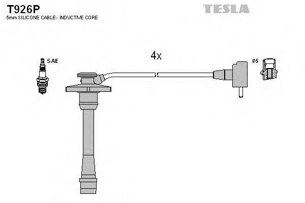 Комплект дротів запалення TESLA T926P