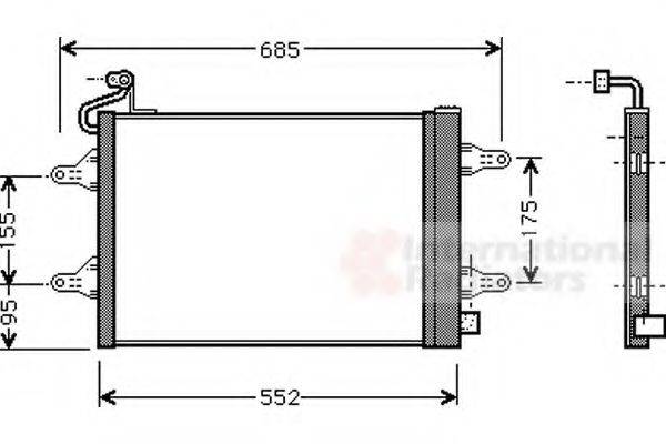 Конденсатор, кондиціонер VAN WEZEL 76005007