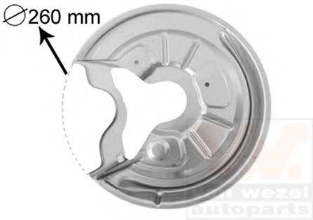 Відбивач, диск гальмівного механізму VAN WEZEL 7622373