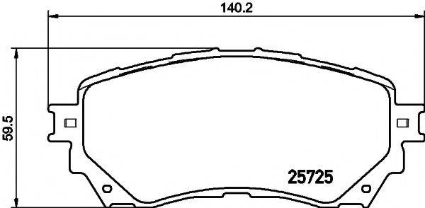 Комплект гальмівних колодок, дискове гальмо TEXTAR 2572501