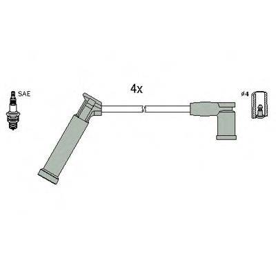 Комплект дротів запалення HITACHI 134677