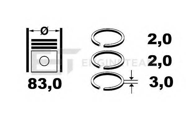 Комплект поршневих кілець ET ENGINETEAM R1002700